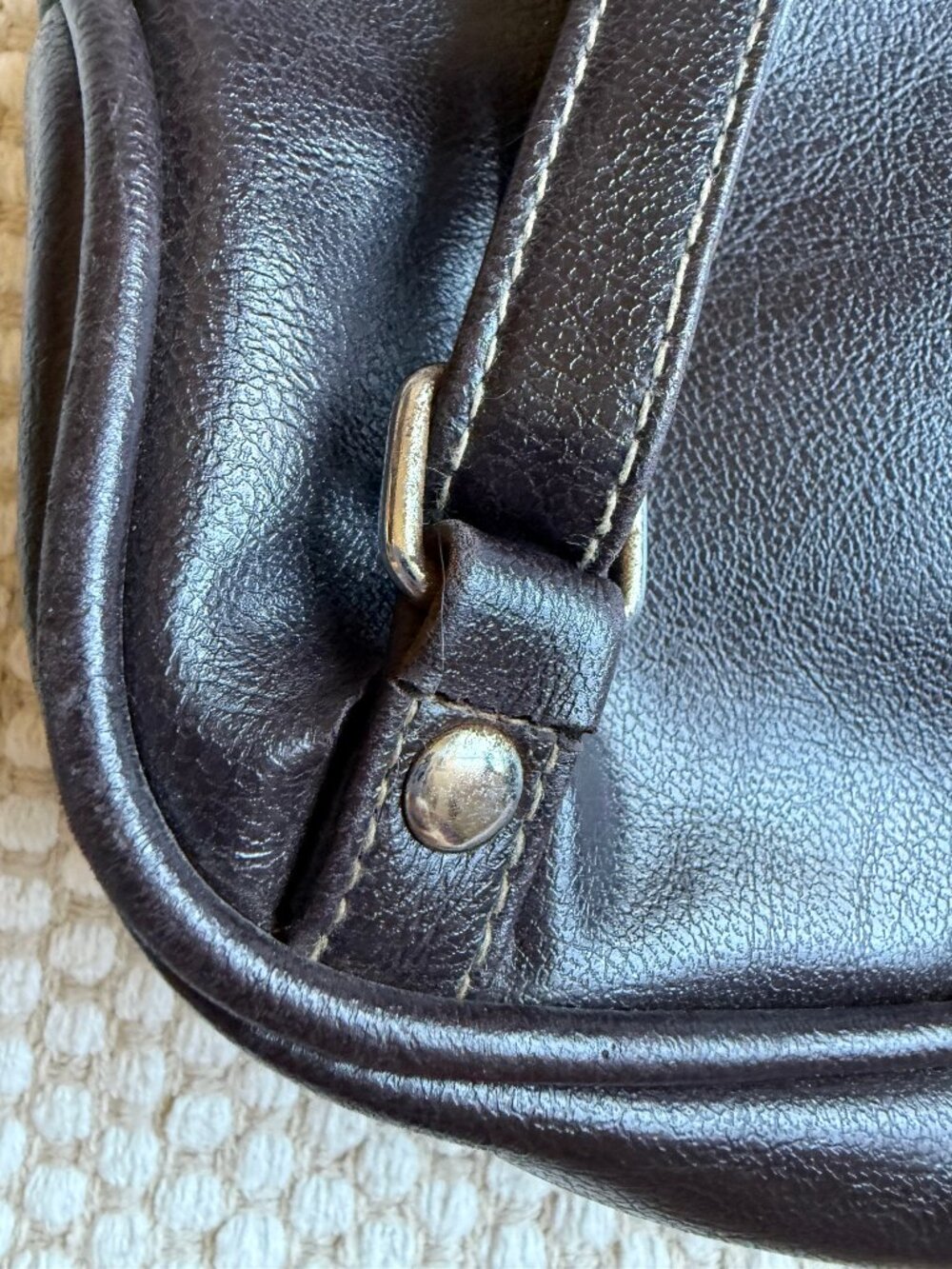 Brown Faux Leather Mini Backpack - Picture 10 of 13